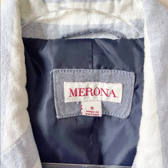 Merona Blue and White Striped Blazer - Picture 4 of 16